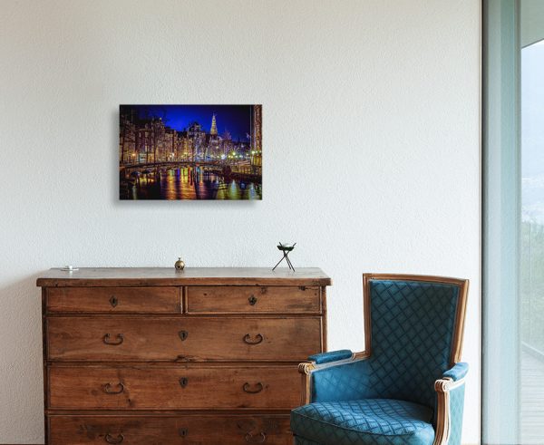 Amsterdam Canal at Night - 18x12