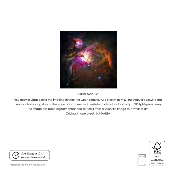 Space Art Greeting Card - Orion Nebula - Image 2