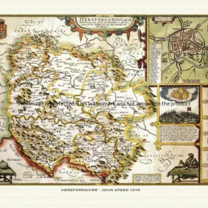 Old Herefordshire map by John Speed