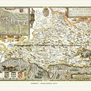 Old map of Dorset by John Speed