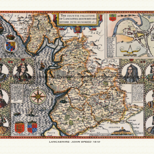 Map of Lancashire - John Speed (1610)
