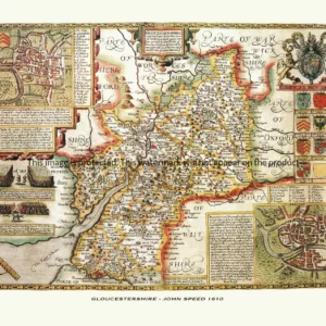 Old map of Gloucestershire