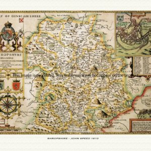 Old map of Shropshire by John Speed