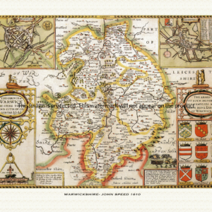 Old map of Warwickshire by John Speed