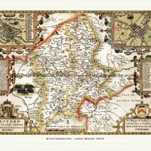 Old map of Staffordshire by John Speed