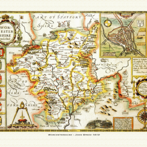Old map of Worcestershire by John Speed