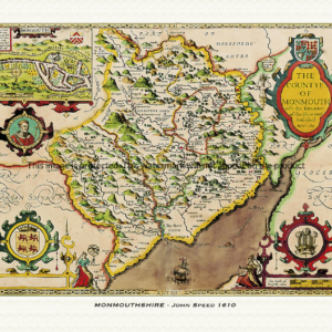 Old map of Monmouthshire by John Speed - 1610