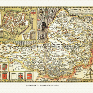 Old map of Somersey by John Speed - 1610