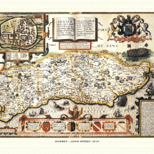 Old map of Sussex by John Speed - 1610