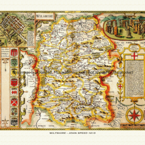Old map of Wiltshire by John Speed - 1610