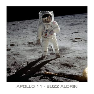 Apollo 11 Mission – Buzz Aldrin on the Moon – A2 / A3 print – Iconic image